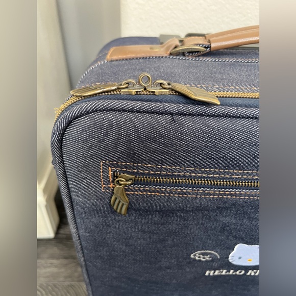 Sanrio Hello Kitty Denim Suitcase Carry On - Picture 14 of 16